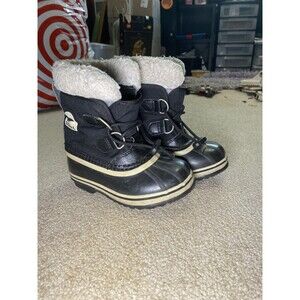 Sorel Yoot Pac Nylon 11C Little Kids Waterproof Winter Snow Boots Black